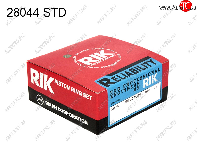 1 479 р. Кольца поршневые (комплект) STD TOYOTA VITZPASSO 1KR-FE 04- RIKEN 28044 STD  с доставкой в г. Воронеж