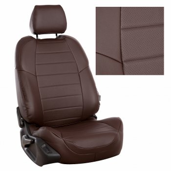 13 849 р. Чехлы на сиденья Экокожа (экокожа) Автопилот  Chery Tiggo 7 - Tiggo 7 Pro Max  T1E (шоколад)  с доставкой в г. Воронеж. Увеличить фотографию 2