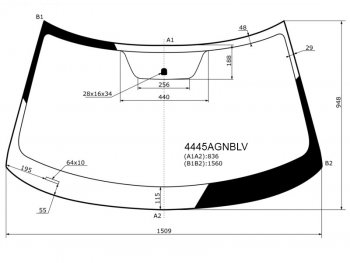 Стекло лобовое Kia Soul 13-19 FUYAO 4445AGNBLV