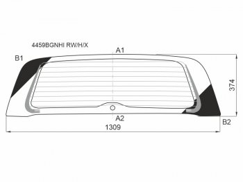 10 399 р. Стекло заднее (Цвет зеленый Обогрев) Kia Soul 19- XYG 4459BGNHI RW/H/X  с доставкой в г. Воронеж. Увеличить фотографию 2
