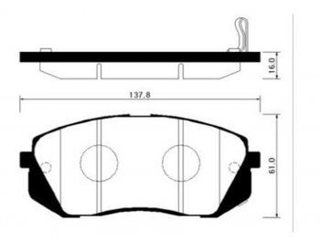 2 699 р. Колодки тормозные передние FR-FL SAT  Hyundai I40 1 VF рестайлинг седан (2015-2019)  с доставкой в г. Воронеж. Увеличить фотографию 1