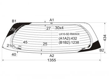 7 349 р. Стекло заднее (Цвет зеленый Обогрев 35D HBK) Toyota Vitz 99-05  Yaris 99-05 XYG LK10-5D RW/H/X  с доставкой в г. Воронеж. Увеличить фотографию 2
