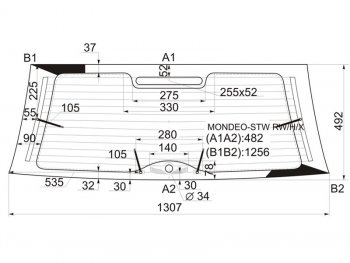 4 199 р. Стекло заднее с обогревом FORD MONDEO 5D WGN 93-00 XYG MONDEO-STW RW/H/X, mondeostwrwhx XYG MONDEO-STW RW/H/X  с доставкой в г. Воронеж. Увеличить фотографию 1