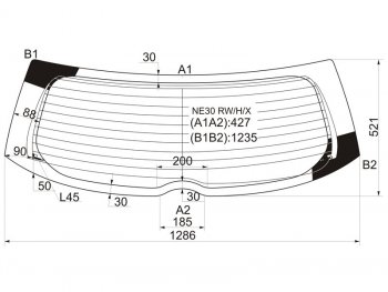 9 549 р. Стекло заднее (Цвет зеленый Обогрев) Toyota Auris 06-12 XYG NE30 RW/H/X  с доставкой в г. Воронеж. Увеличить фотографию 2