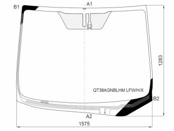 15 649 р. Стекло лобовое (Обогрев щеток Датчик дождя) Toyota Alphard (H30) 15-23 XYG QT38AGNBLHM LFW/H/X  с доставкой в г. Воронеж. Увеличить фотографию 1