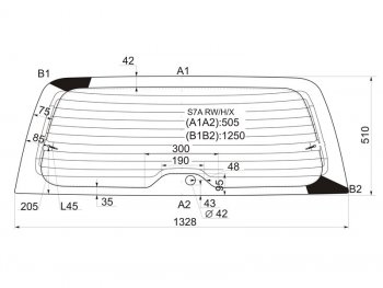 7 699 р. Стекло заднее (Цвет зеленый Обогрев) Honda Stream 00-06 XYG S7A RW/H/X  с доставкой в г. Воронеж. Увеличить фотографию 1