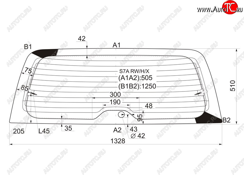 7 699 р. Стекло заднее (Цвет зеленый Обогрев) Honda Stream 00-06 XYG S7A RW/H/X  с доставкой в г. Воронеж