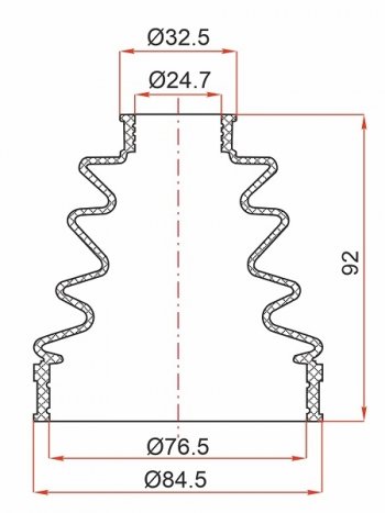 369 р. Пыльник шруса внутренний TOYOTA GAIA 98-02SSANGYONG ACTYON 06-REXTON 01-18 SAT ST-105-0061  с доставкой в г. Воронеж. Увеличить фотографию 1