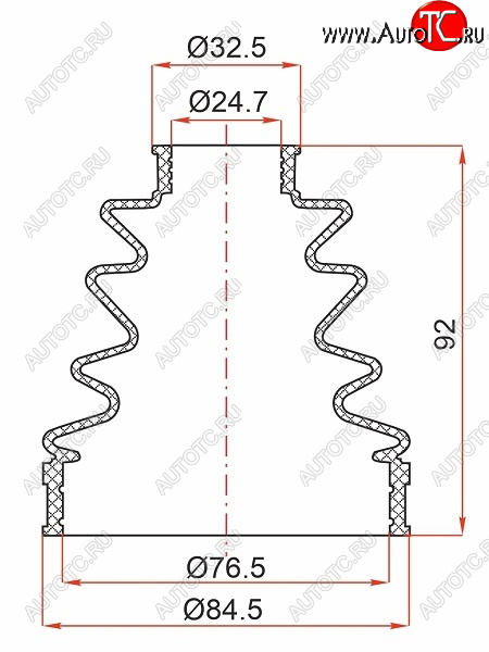 369 р. Пыльник шруса внутренний TOYOTA GAIA 98-02SSANGYONG ACTYON 06-REXTON 01-18 SAT ST-105-0061  с доставкой в г. Воронеж
