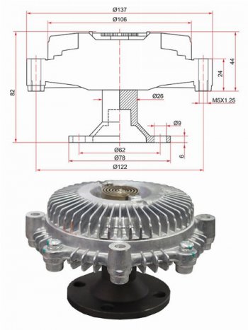 3 199 р. Вискомуфта TOYOTA MARK2,CHASER,CRESTA 1GFE BEAMS 98- SAT ST-16210-70090  с доставкой в г. Воронеж. Увеличить фотографию 1