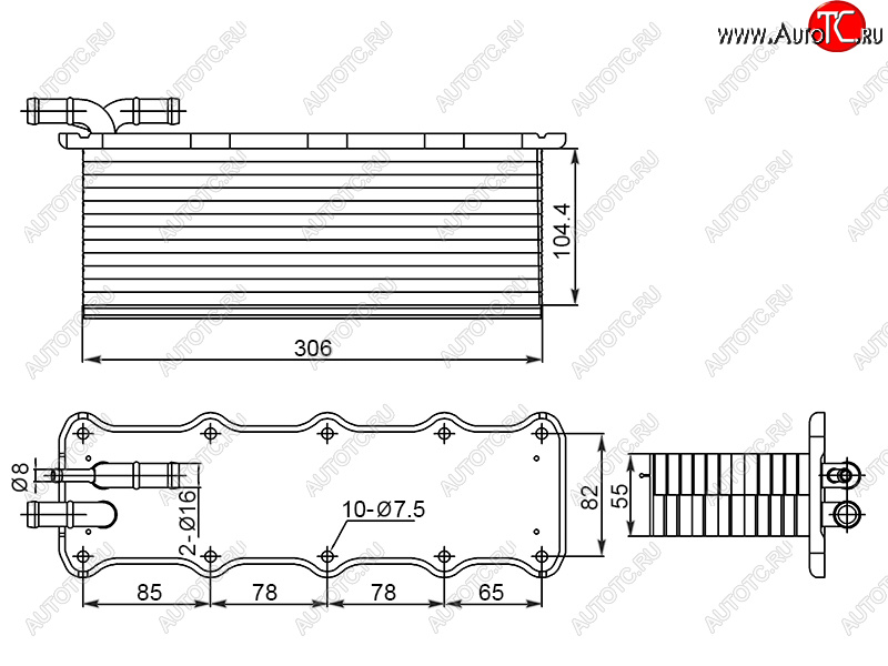 4 399 р. Интеркулер AUDI A1 12-18A3 13-A4 15-SKODA OCTAVIA 12-RAPID 15-VOLKSWAGEN POLO 16- SAT ST-211-0013  с доставкой в г. Воронеж