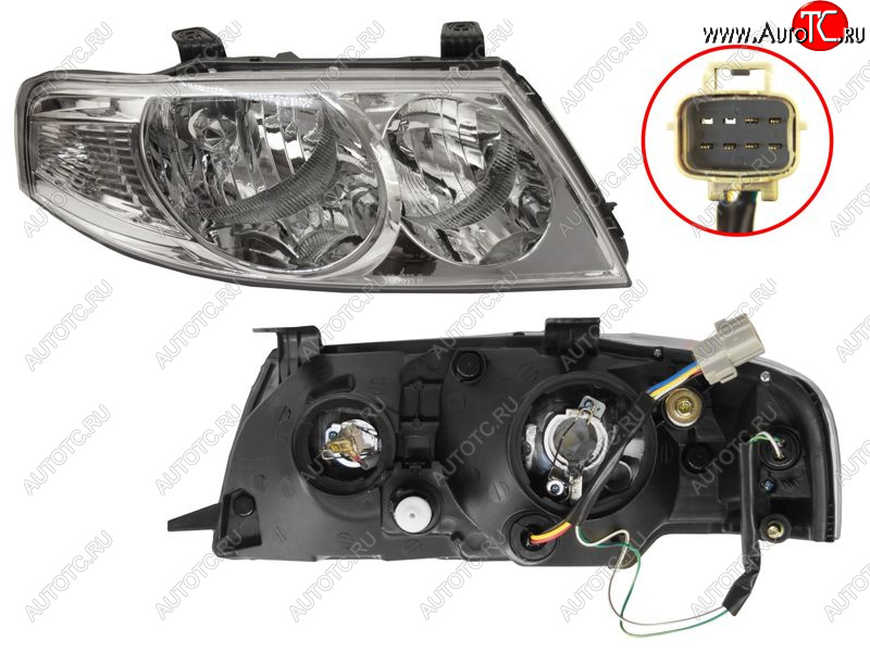 5 549 р. Фара правая SAT Nissan Almera Classic седан B10 (2006-2013)  с доставкой в г. Воронеж