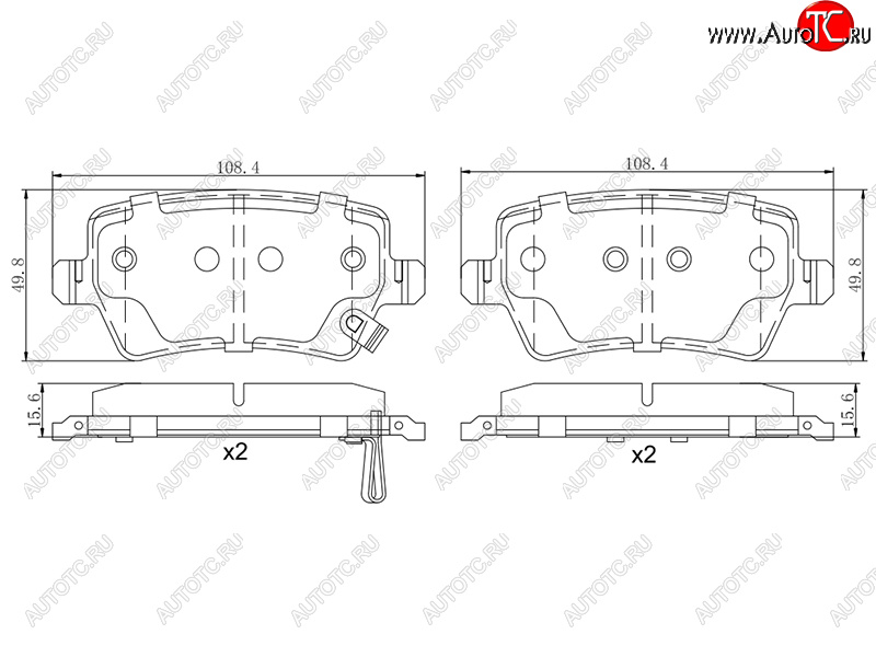 1 039 р. Колодки тормозные задние RH-LH SAT  EXEED TXL (2020-2025), JAC J7 (2020-2025), JAC JS4 (2021-2025)  с доставкой в г. Воронеж