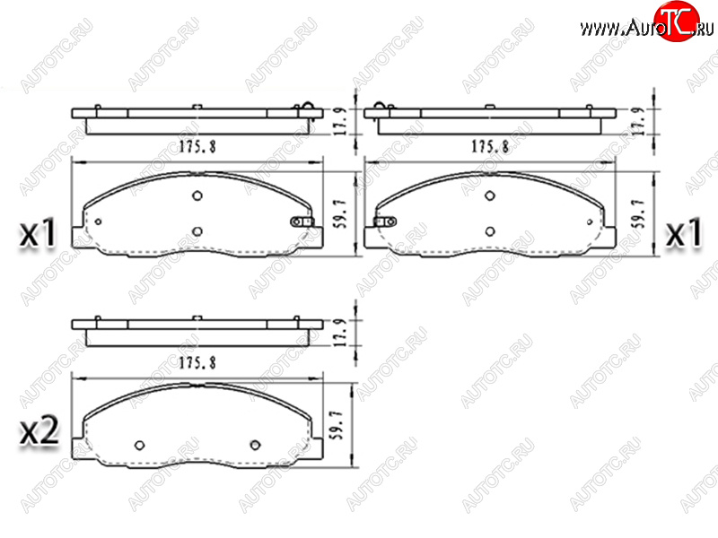 1 259 р. Колодки тормозные перед FL-FR SAT  ГАЗ ГАЗель Next ( A21,A22, С41, С42,  A21,A22, С41, С42, Фермер,  A60,A63, A64,  A62,А65,  A31,A32, C45, C46) - ГАЗель NEXT Citiline  А68  с доставкой в г. Воронеж