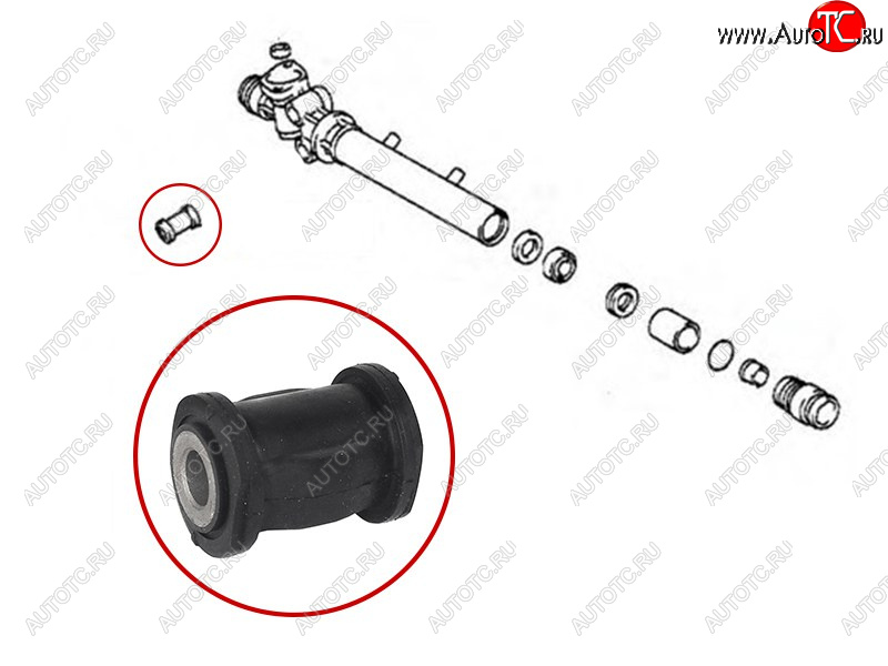 499 р. Втулка рулевой рейки Toyota Crown 95-07  Mark II (X100) 96-00  Lexus IS 98-05  Toyota Altezza 98- SAT ST-45516-30020B  с доставкой в г. Воронеж