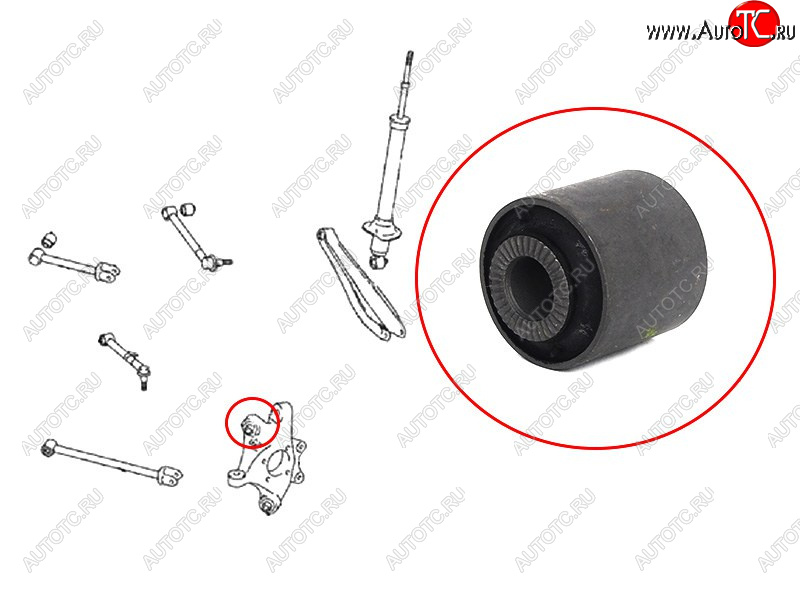 379 р. Сайлентблок Toyota Crown 03-12  Lexus GS 05-12  Toyota Crown Majesta 04-09  Mark X 04-09 SAT ST-48725-0N010  с доставкой в г. Воронеж