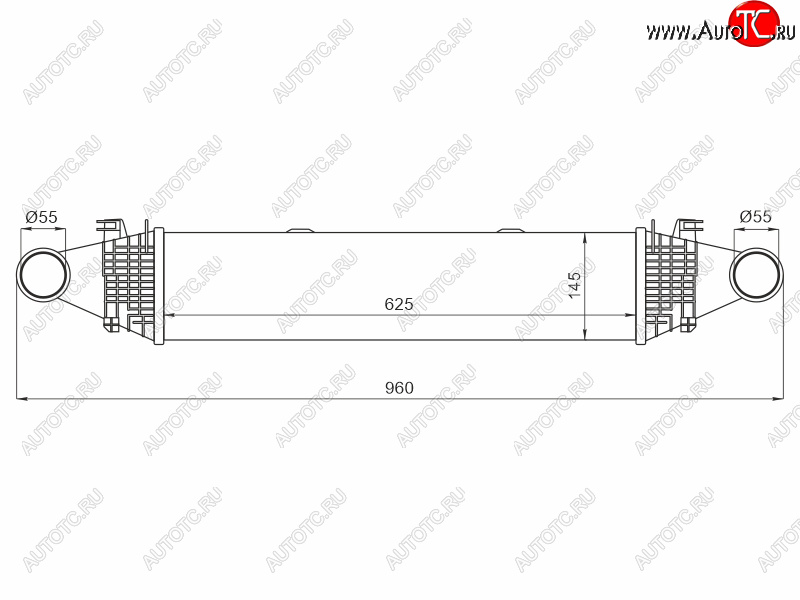 8 799 р. Интеркулер MERCEDES BENZ C-CLASS W204 06-14E-CLASS W212 09-GLK X204 08- SAT ST-A2045000200  с доставкой в г. Воронеж