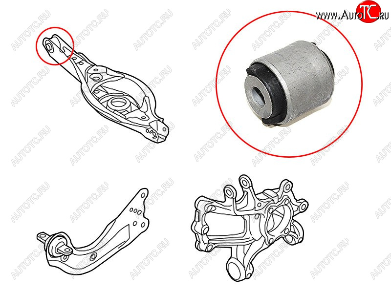 559 р. Сайлентблок заднего поперечного рычага (под пружин) MAZDA 6 12-CX-5 11-MAZDA 3 13- SAT ST-GHP9-28-350B  с доставкой в г. Воронеж