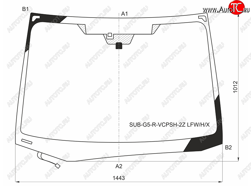 12 399 р. Стекло лобовое (Обогрев щеток Две камеры Датчик дождя) Subaru Impreza 16-19  Crosstrek 17- XYG SUB-G5-R-VCPSH-2Z LFW/H/X  с доставкой в г. Воронеж