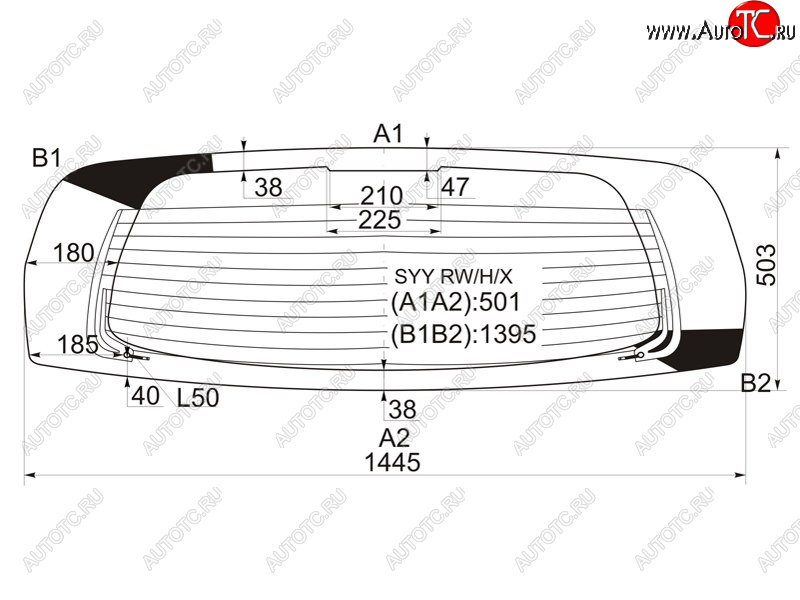 11 199 р. Стекло заднее (Цвет зеленый Обогрев) Honda Freed 08-16  Freed Spike 10-16 XYG SYY RW/H/X  с доставкой в г. Воронеж