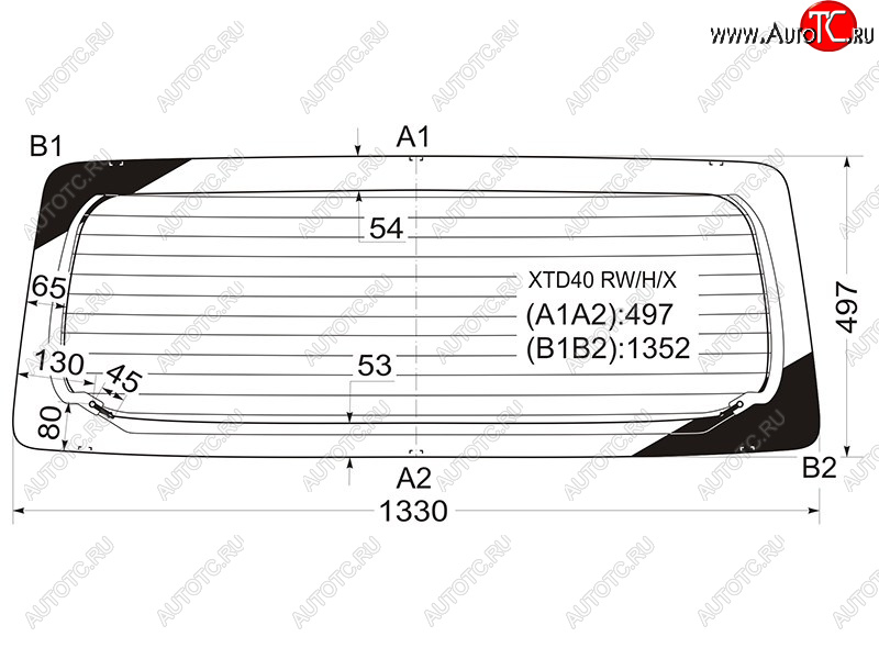 6 999 р. Стекло заднее (Цвет зеленый Обогрев) Daihatsu Grand Max 07-19  Toyota Lite Ace 08-20  Town Ace 08 XYG XTD40 RW/H/X  с доставкой в г. Воронеж