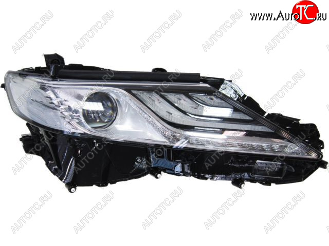 0 р. Правая фара (3 диодные полоски) CHINA Toyota Camry XV70 дорестайлинг (2017-2021)  с доставкой в г. Воронеж