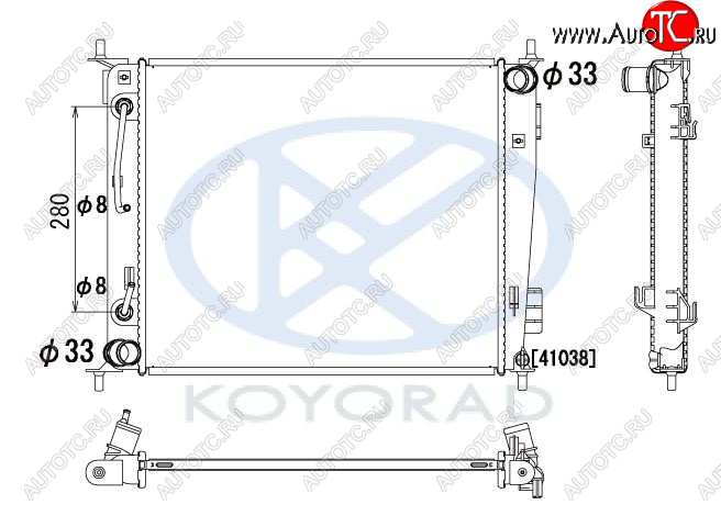 4 549 р. SOUL 10- РАДИАТОР ОХЛАЖДЕН 1.6 AT BodyParts kasol10-911  с доставкой в г. Воронеж