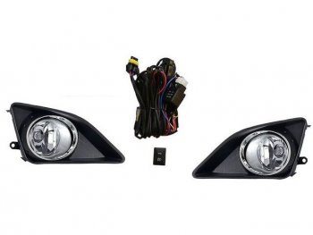 Противотуманные фары LH/RH (проводка, кнопка, решетка бампера, пр-во Китай) BodyParts Toyota Corolla E150 седан дорестайлинг (2006-2010) (молдинг решетки хром)
