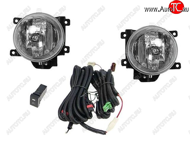 4 399 р. Комплект противотуманных фар (проводка, кнопка, пр-во Китай) BODYPARTS Toyota RAV4 XA40 5 дв. дорестайлинг (2012-2015)  с доставкой в г. Воронеж