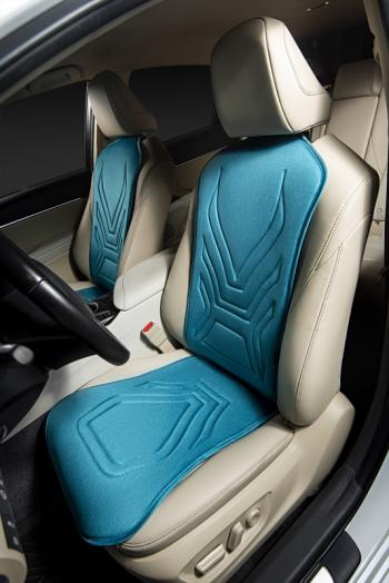 2 579 р. Накидка на сиденье (1 место Афины) ЛЮКС ст АЛЬБИОН Lord Autofashion   (бирюзовый, строчка темно-бирюзовая)  с доставкой в г. Воронеж. Увеличить фотографию 4