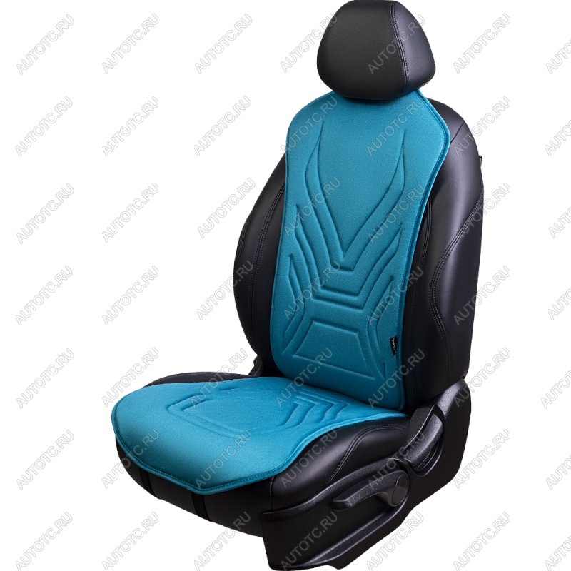 2 579 р. Накидка на сиденье (1 место Афины) ЛЮКС ст АЛЬБИОН Lord Autofashion   (бирюзовый, строчка темно-бирюзовая)  с доставкой в г. Воронеж