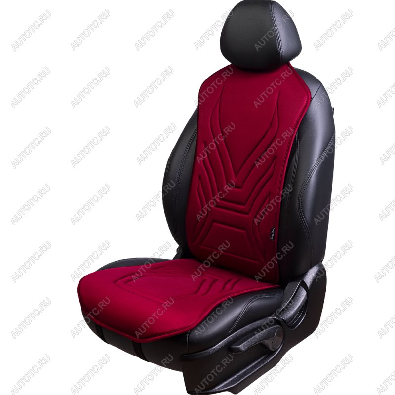 2 579 р. Накидка на сиденье (1 место Афины) ЛЮКС ст АЛЬБИОН Lord Autofashion   (красный, строчка темно-красная)  с доставкой в г. Воронеж