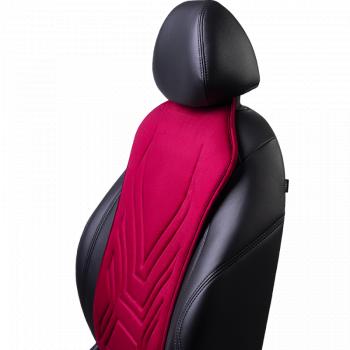 2 579 р. Накидка на сиденье (1 место Афины) ЛЮКС ст АЛЬБИОН Lord Autofashion   (красный, строчка темно-красная)  с доставкой в г. Воронеж. Увеличить фотографию 6