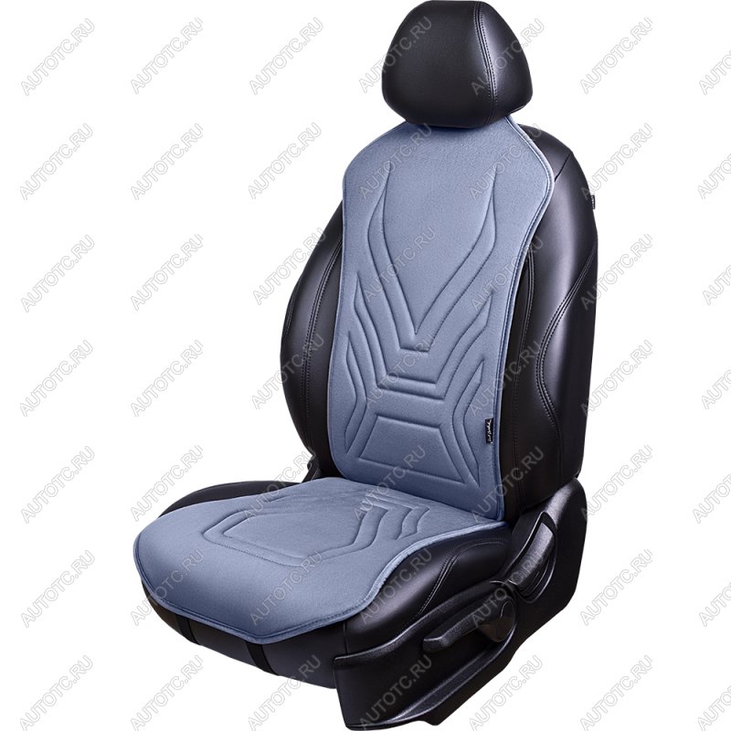 2 579 р. Накидка на сиденье (1 место Афины) ЛЮКС ст АЛЬБИОН Lord Autofashion   (серо-голубой, строчка серо-голубая)  с доставкой в г. Воронеж