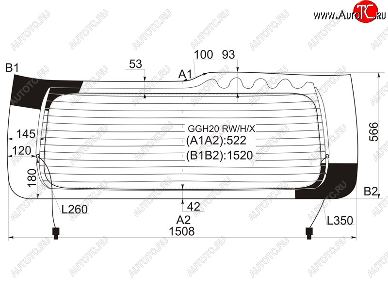 12 499 р. Стекло заднее (Цвет зеленый Обогрев) Toyota Alphard (H20) 08-15  Vellfire 08-15 XYG GGH20 RW/H/X  с доставкой в г. Воронеж