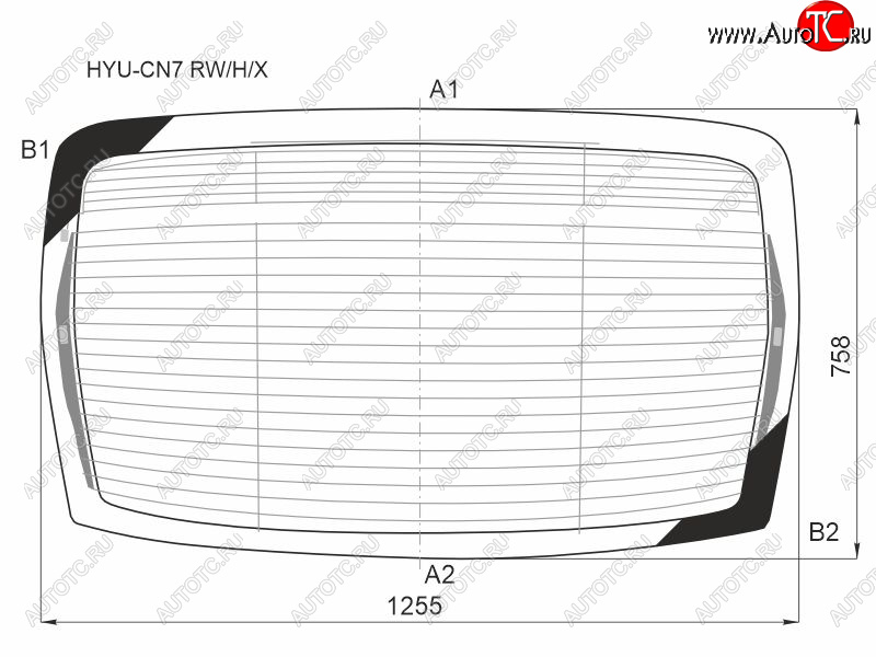 10 999 р. Стекло заднее (Цвет зеленый Обогрев Антенна) Hyundai Elantra 20-23 XYG HYU-CN7 RW/H/X  с доставкой в г. Воронеж