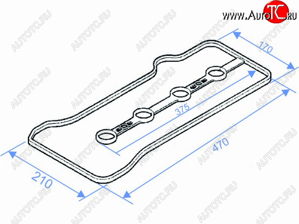 233 р. Прокладка клапанной крышки TOYOTA WISH,PREMIO,OPA 1AZFSE 01- SAT K11213-28041  с доставкой в г. Воронеж