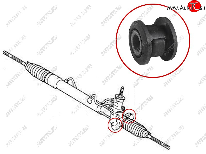200 р. Сайлентблок рулевой рейки TOYOTA VITZYARIS 99-05IST 02-07BB 00-05 SAT ST-44250-52130B  с доставкой в г. Воронеж