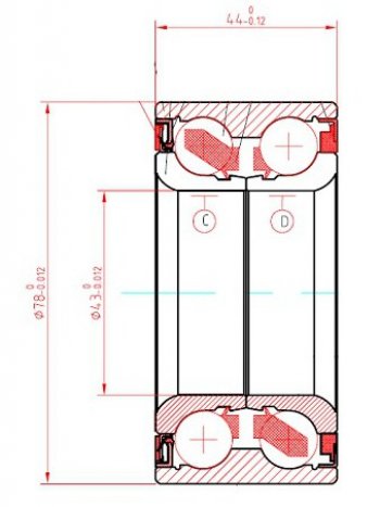 1 349 р. Подшипник передней ступицы HONDA CIVIC FKFDFN 06- SAT ST-44300-SNA-951  с доставкой в г. Воронеж. Увеличить фотографию 1
