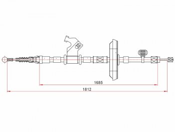 Трос ручного тормоза LH SAT Opel Astra J универсал дорестайлинг (2009-2012) ()