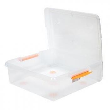 2 929 р. Короб для хранения IRIS THIN BOX 35л, прозрачный  ug-475o  с доставкой в г. Воронеж. Увеличить фотографию 2
