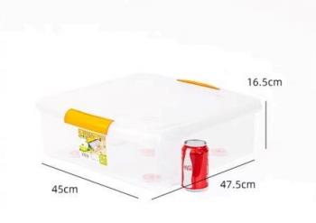 2 929 р. Короб для хранения IRIS THIN BOX 35л, прозрачный  ug-475o  с доставкой в г. Воронеж. Увеличить фотографию 3