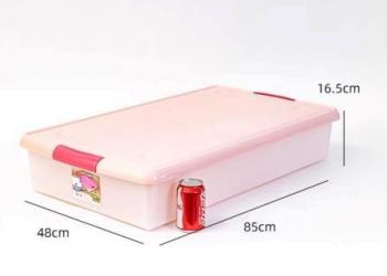 3 969 р. Короб для хранения IRIS THIN BOX 85л, прозрачный-розовый  ug-850p  с доставкой в г. Воронеж. Увеличить фотографию 7