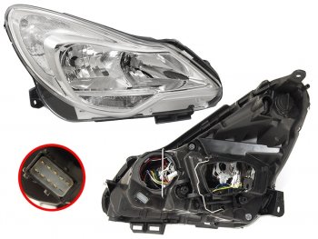 18 749 р. Фара OPEL CORSA 11-14 RH хром с электрокорректором                                                   DEPO 442-1169RMLDEM1  с доставкой в г. Воронеж. Увеличить фотографию 1