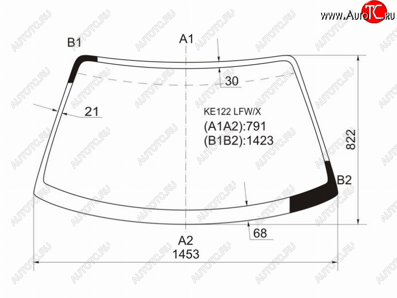 5 999 р. Стекло лобовое Toyota Corolla Levin 95-00  Sprinter Trueno 95-00 XYG KE122 LFW/X  с доставкой в г. Воронеж