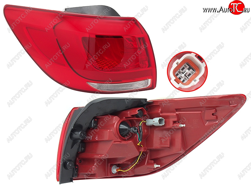 14 899 р. Фонарь задний левый (внешний, LED) SAT  KIA Sportage  3 SL (2014-2016) рестайлинг  с доставкой в г. Воронеж