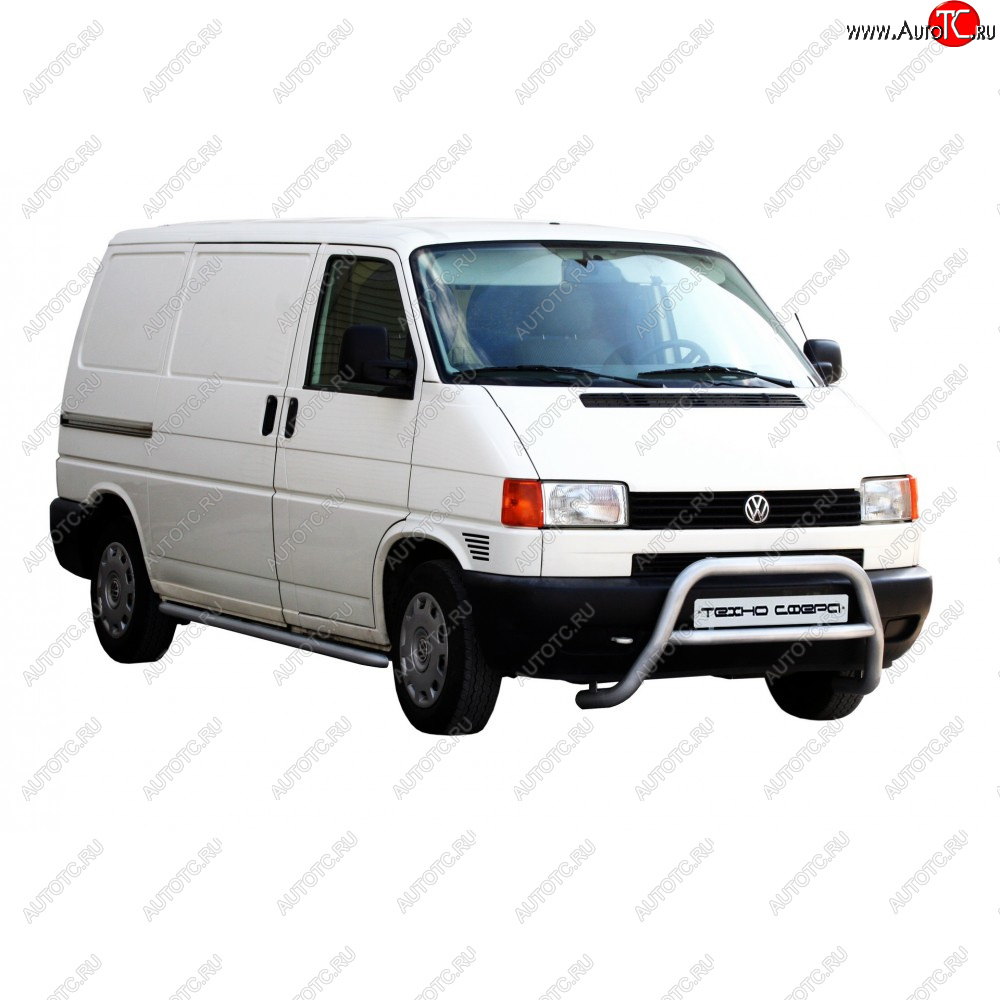 10 899 р. Передок с полимерным покрытием d63.5, Техно Сфера Volkswagen Transporter T4 дорестайлинг (1990-1996) (Черный глянец)  с доставкой в г. Воронеж