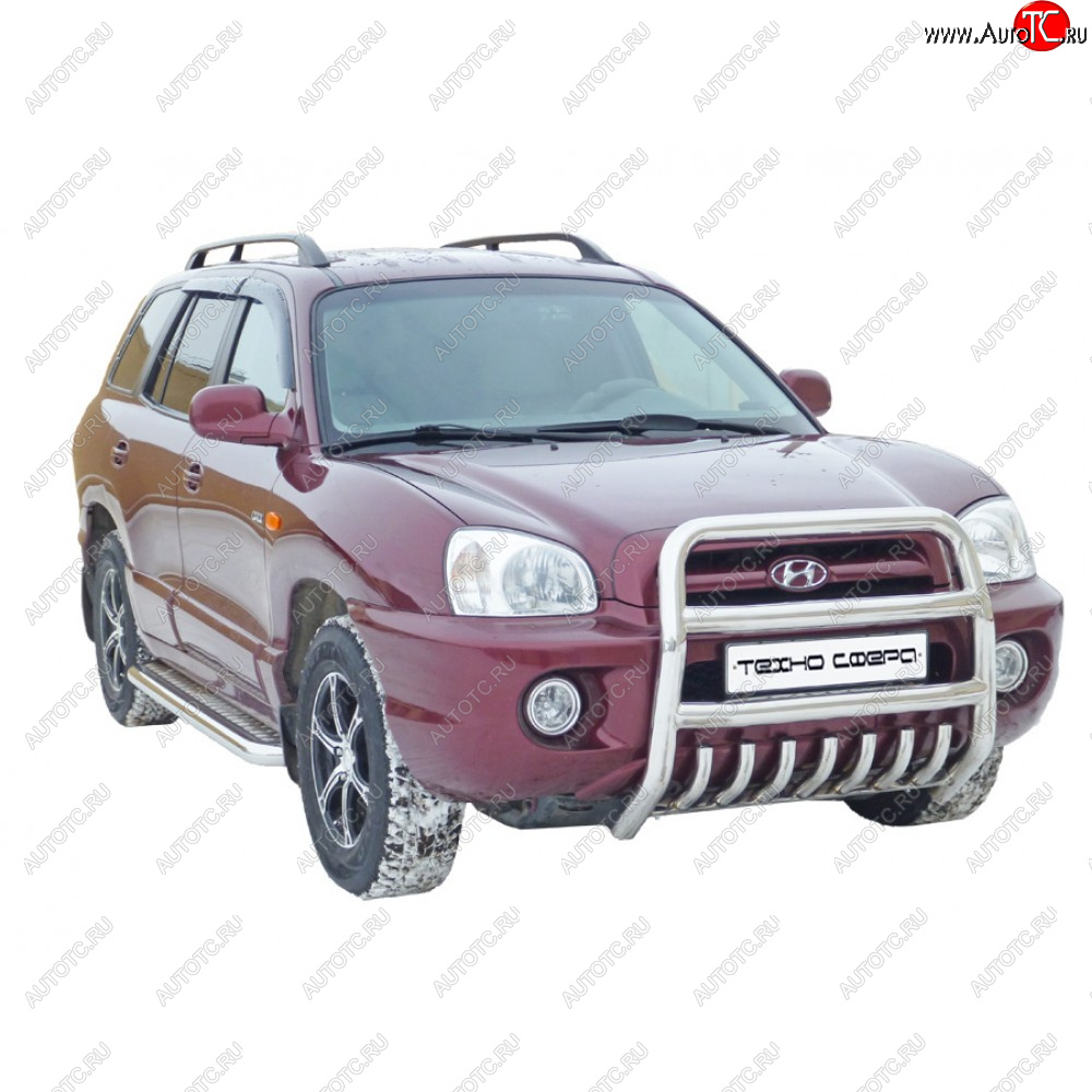 41 999 р. Передок высокий d63.5, Техно Сфера  Hyundai Santa Fe  SM (2000-2012) (Нержавйка)  с доставкой в г. Воронеж