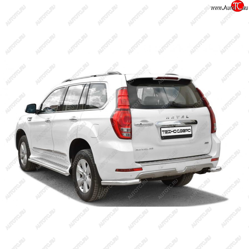 26 899 р. Защита заднего бампера нержавейка (уголки) d63.5, Техно Сфера Haval H9 дорестайлинг (2015-2017) (Крашенная)  с доставкой в г. Воронеж
