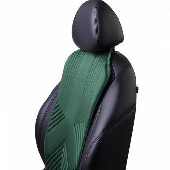 2 579 р. Накидка на сиденье (1 место Афины) ЛЮКС ст ВАН ВЭЙ Lord Autofashion   (зеленый, строчка темно-зеленая)  с доставкой в г. Воронеж. Увеличить фотографию 7